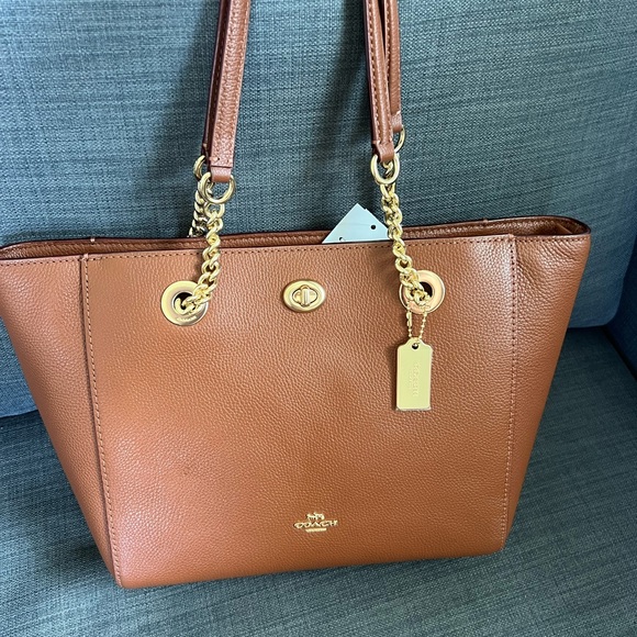 NWT COACH CHAIN TOTE HANDBAG  PURSE 57107 - Picture 4 of 11